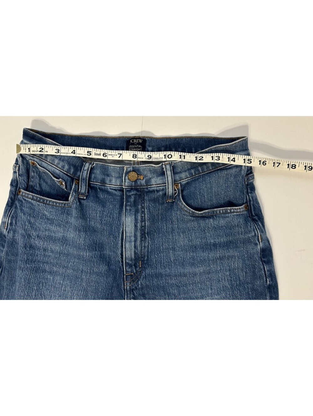J Crew Essentials Straigh Leg Jeans Women's 30 - Raw Hem Medium Wash - Picture 6 of 8